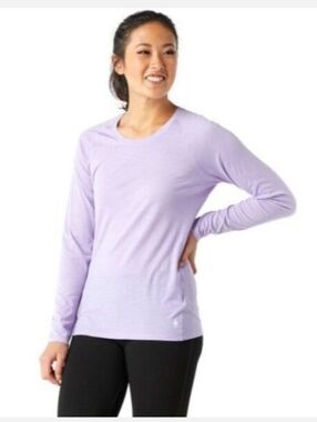 Smartwool Merino 150 Base Layer Micro Stripe Long Sleeve Shirt Womens Size Large